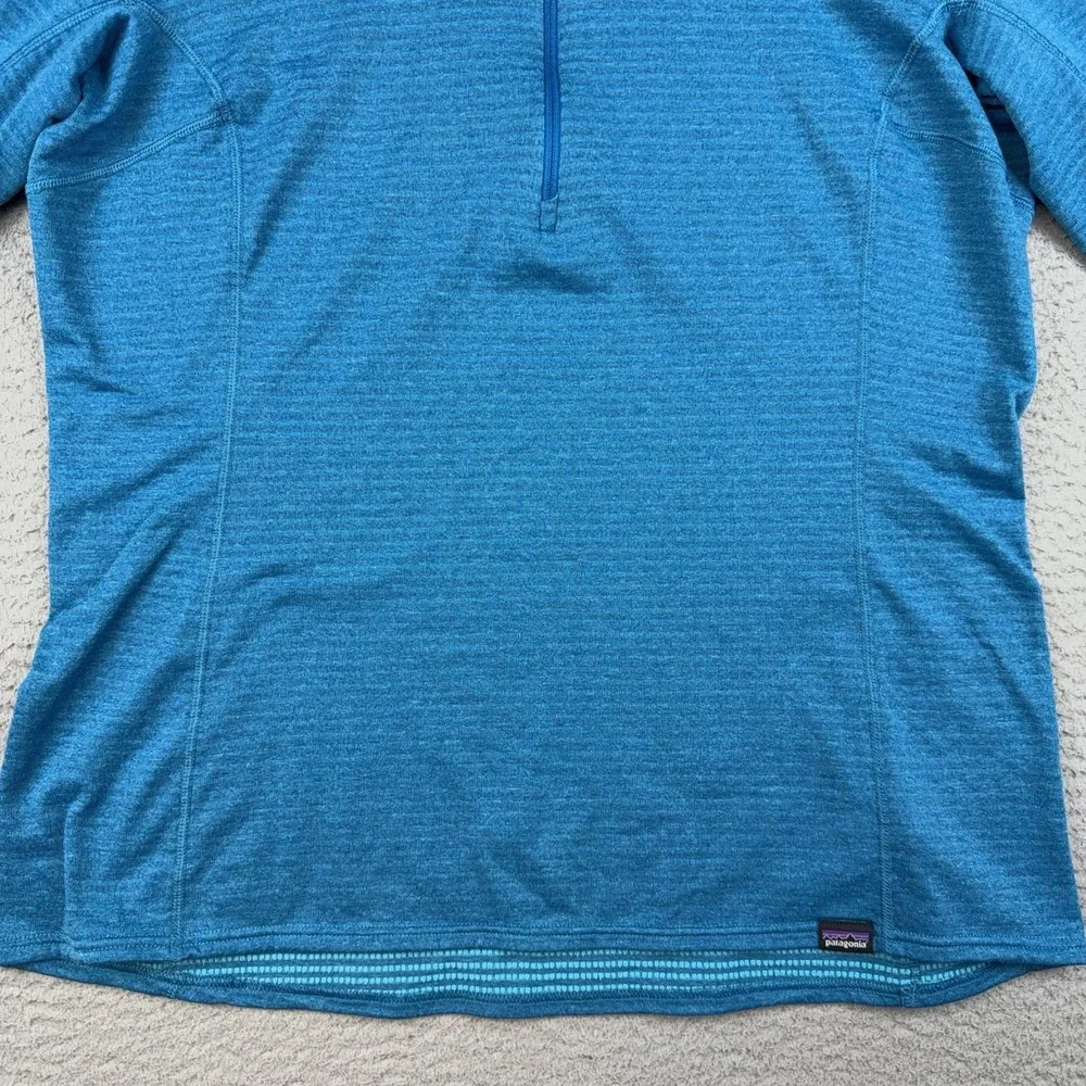 Patagonia Capilene Mens XL Blue Quarter Zip Pullover Long Sleeve STY43662